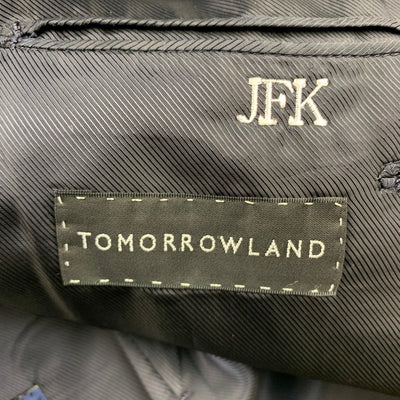 TOMORROWLAND Size 34 Black Wool Peak Lapel Tuxedo Suit