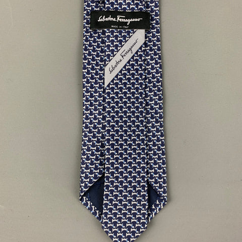 SALVATORE FERRAGAMO Navy "Wiener Dogs"  Silk Tie