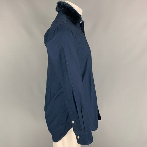 Vintage GITMAN BROS Size M Navy Cotton One Pocket Long Sleeve Shirt