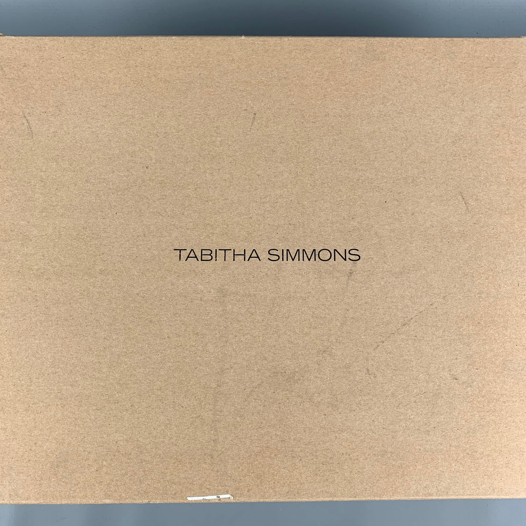 TABITHA SIMMONS Talla 8.5 Botines con plataforma de cuero negro