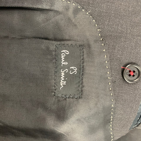 PS by PAUL SMITH Taille 42 Manteau de sport à revers en laine anthracite