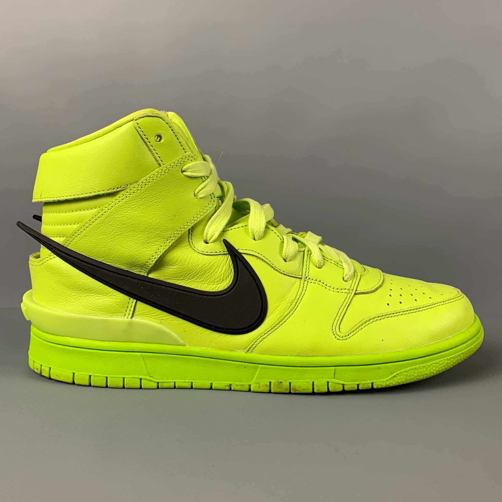 AMBUSH x Nike Size 10.5 Flash Lime Leather High Top Sneakers – Sui