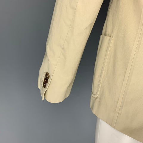 VIKTOR & ROLF Size 36 Beige Applique Cotton Metal Sport Coat