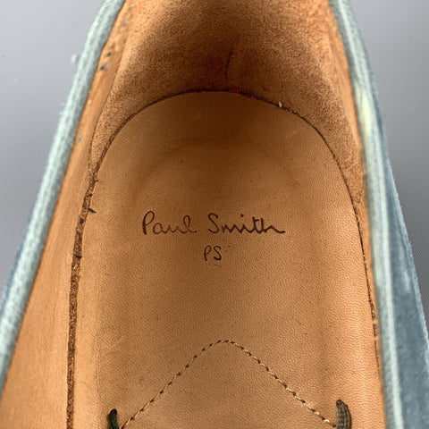 PS by PAUL SMITH Size 9 Teal Suede Slip On Tassel Loafers