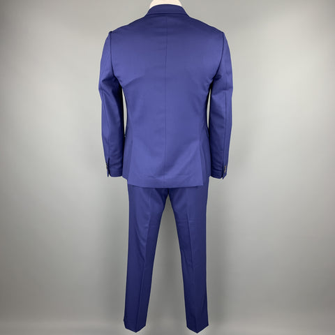 PAUL SMITH Size 40 Regular Royal Blue Wool Notch Lapel Suit