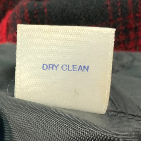 PENDLETON Size M Red Black Plaid Virgin Wool Western Long Sleeve Shirt