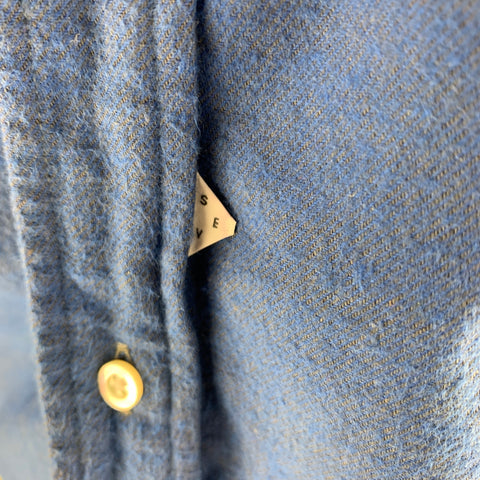 SIDIAN ERSATZ &amp; VANES Talla M Camisa de manga larga de algodón con bloques de color azul morado