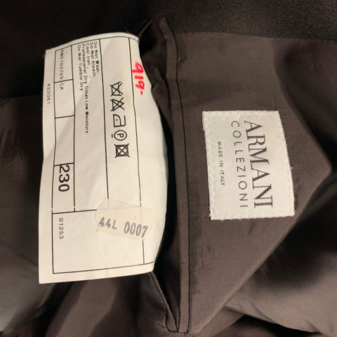ARMANI COLLEZIONI Chest Size 44 Brown Cashmere Single breasted Sport Coat