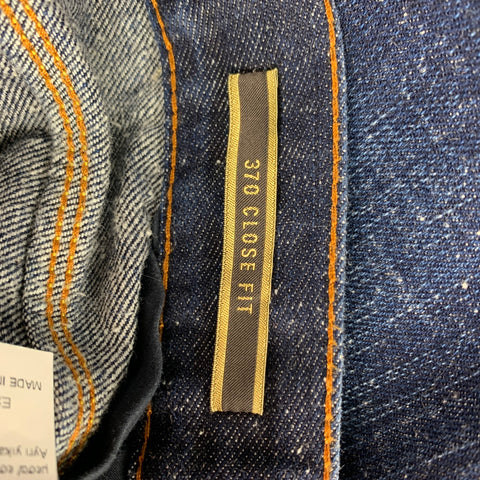 TRUSSARDI Size 30 Indigo Selvedge Denim Zip Fly 370 Close Fit Jeans