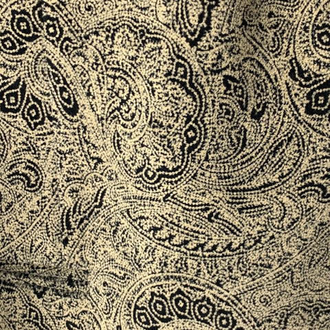 JOSEPH ABBOUD Taille 40 Noir Taupe Paisley Coton Manteau de sport à bouton unique