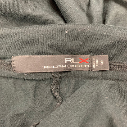 RLX by RALPH LAUREN Size S Black Cotton Jersey Ruched Drop-Crotch Casual Pants