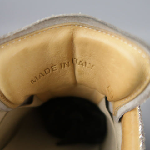 MAISON MARTIN MARGIELA Size 7 Black & Silver Low Top 'Replica' Sneakers