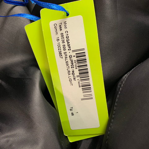 VERSACE JEANS Taille 38 Veste bomber zippée en mélange de viscose matelassée noire