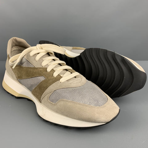 FEAR OF GOD Size 11 Oatmeal Grey Mixed Materials Suede Lace Up Sneakers