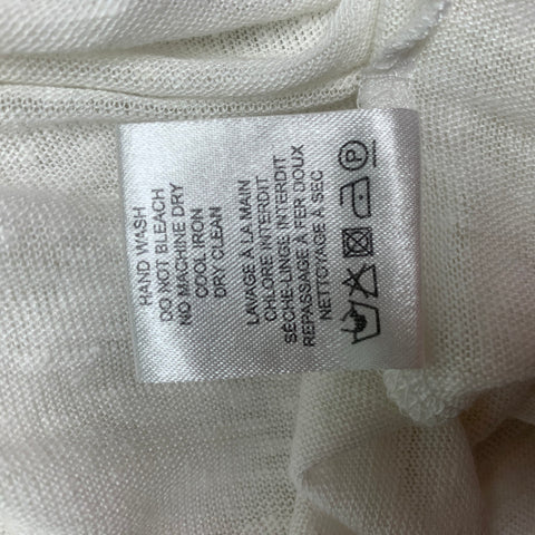 IRO Tissa Size XS White Solid Linen Crew-Neck Tank Top
