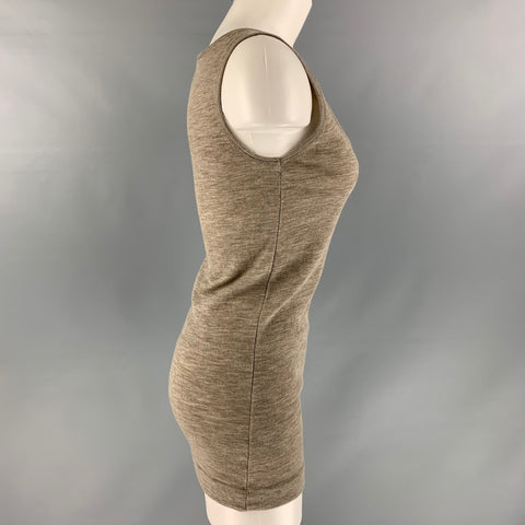JIL SANDER Talla M Top de punto de lana y angora color topo