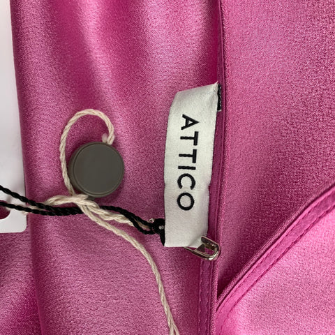 ATTICO Size 0 Pink Acetate Viscose Wrap Dress