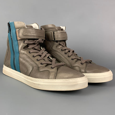 PIERRE HARDY Taille 12 Baskets montantes bicolores gris bleu