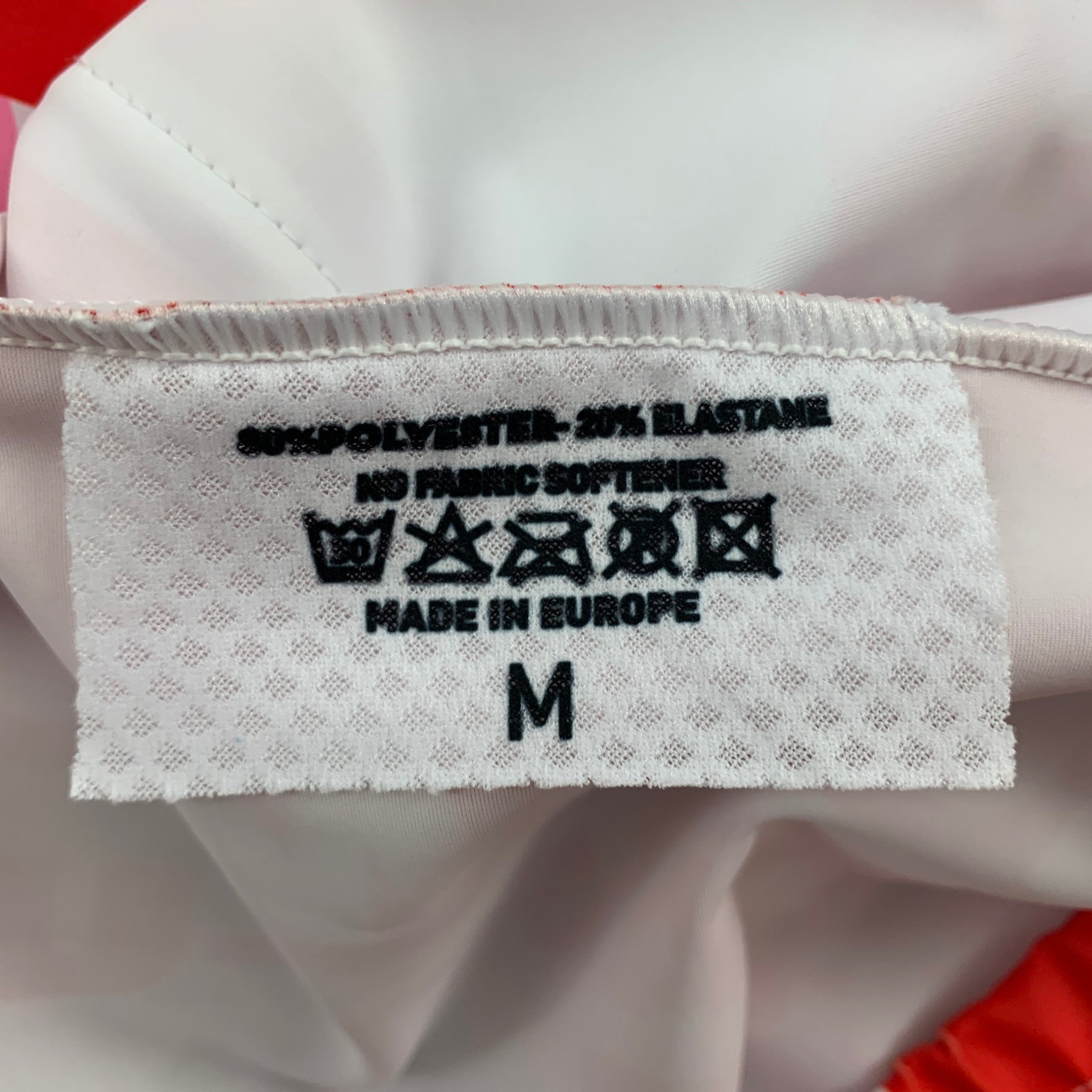WALTER VAN BEIRENDONCK FW20 Size M White Red Graphic Nylon