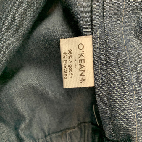 O'KEAN &amp; Co Talla 36 Chaqueta con cremallera de algodón azul