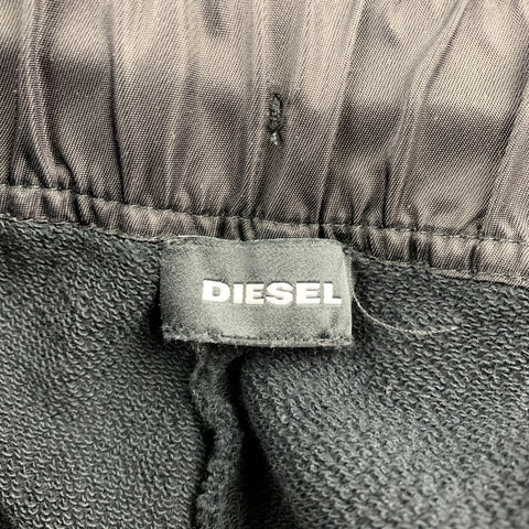 DIESEL Size M Black Two Toned Cotton Drawstring Casual Pants