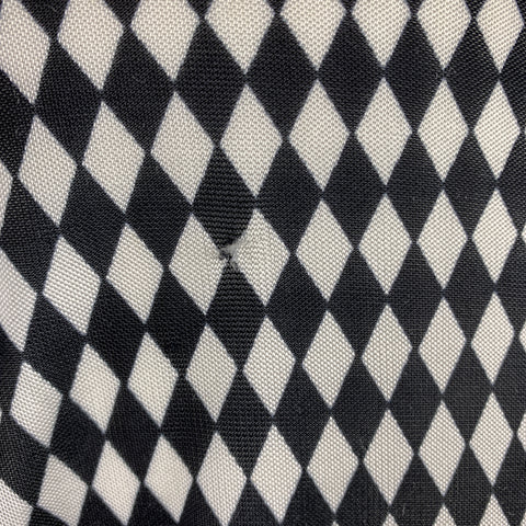 Vintage GIANNI VERSACE Size S Black & White Rhombus Polyamide High Collar Pullover Sweater