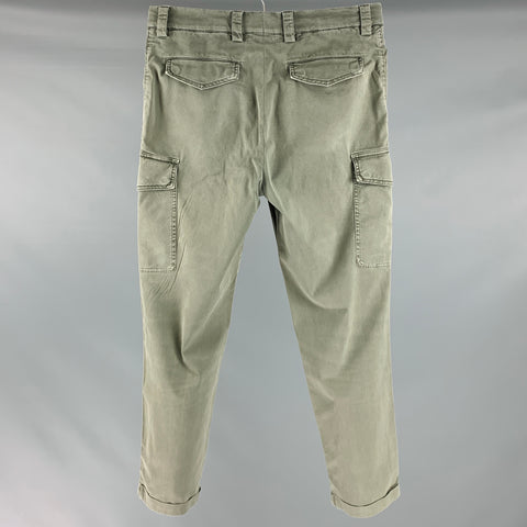 BRUNELLO CUCINELLI Size 30 Khaki Cotton Elastane Cargo Casual Pants