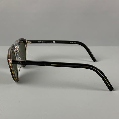 DIOR HOMME Black Clear Acetate Sunglasses