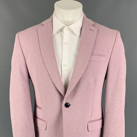 RNT 23 Size 38 Pink & White Polyester / Cotton Notch Lapel Sport Coat