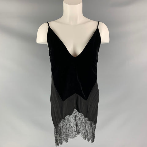GIVENCHY Talla S Top Vestido Tejidos Mixtos Viscosa Negro