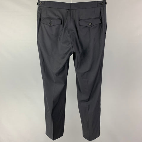 JOHN VARVATOS Size 32 Navy Wool Zip Fly Dress Pants