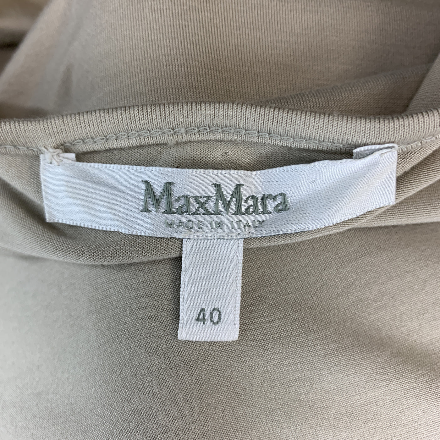 MAX MARA Size 4 Beige Suede Draped Collar Cardigan Jacket