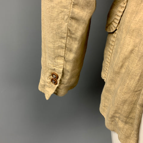 ETRO Size M Khaki Linen Notch Lapel Sport Coat