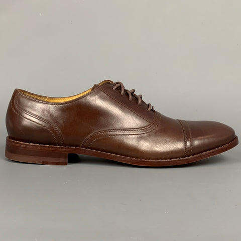MICHAEL BASTIAN Taille 10 Chaussures à lacets en cuir marron à bout droit