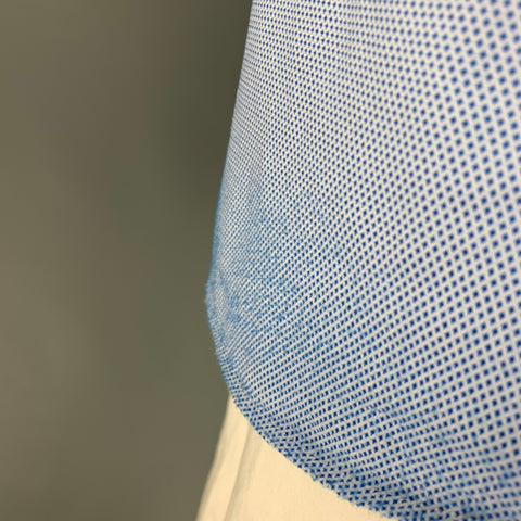EMPORIO ARMANI Size XXL Blue White Nailhead Long Sleeve Shirt