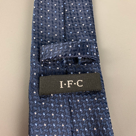 I.F.C Blue Navy Dots Silk Tie