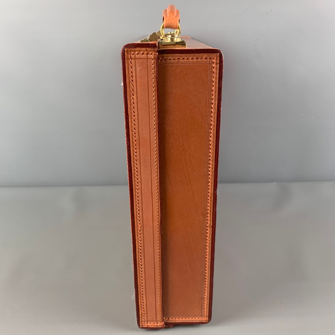 SWAINE ADENEY BRIGG Tan Leather Briefcase