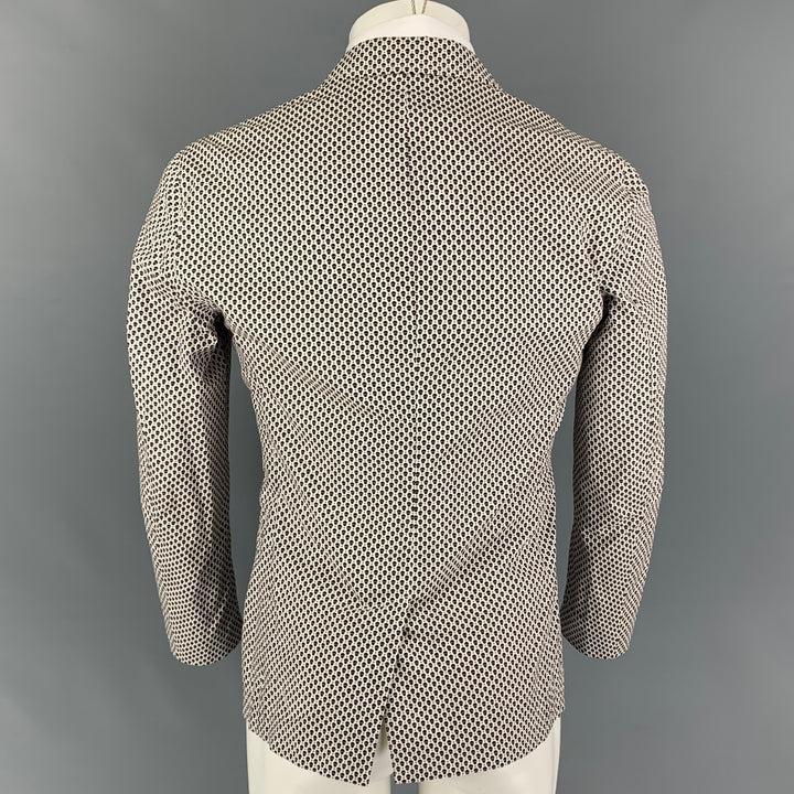 ALEXANDER MCQUEEN Taille 34 Manteau de sport en coton blanc marine rouge crânes