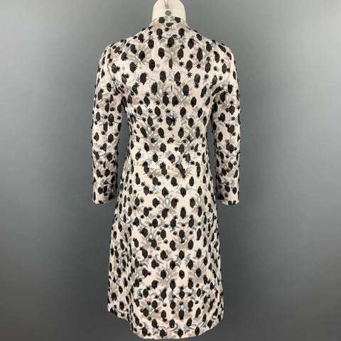 GIAMBATTISTA VALLI Size S Gray Beaded Embellishes Cotton / Polyester Evening Coat GIAMBATTISTA VALLI