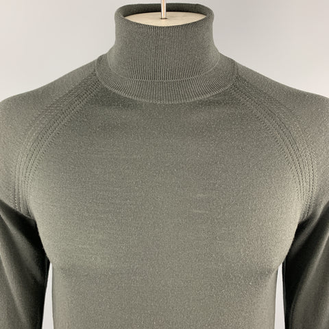 PRINGLE of SCOTLAND Size L Slate Wool Turtleneck Pullover Sweater