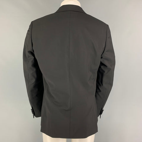 PAUL SMITH Size 40 Black Wool Mohair Tuxedo Sport Coat