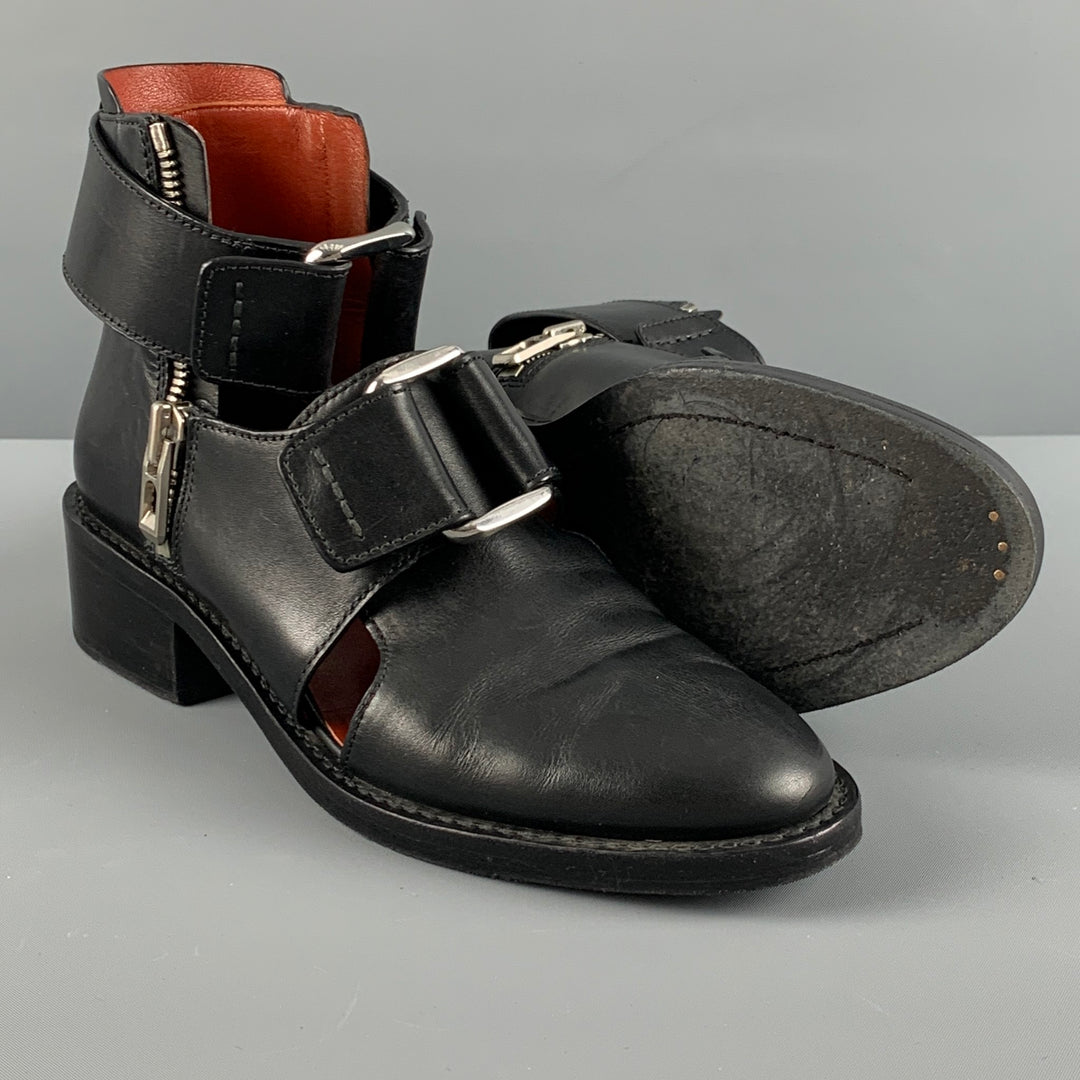 3.1 PHILLIP LIM Size 8 Black Cut Out Boots