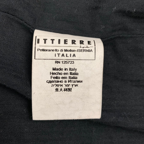 PIERRE BALMAIN Size 40 Black Coated Cotton Polyurethane Biker Vest