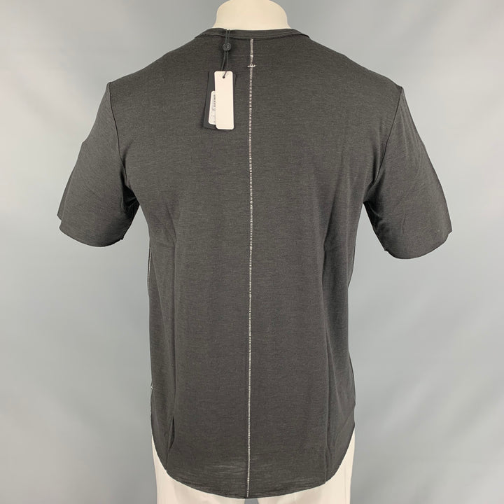 RAG & BONE Size L Dark Gray Solid Wool Crew-Neck T-shirt