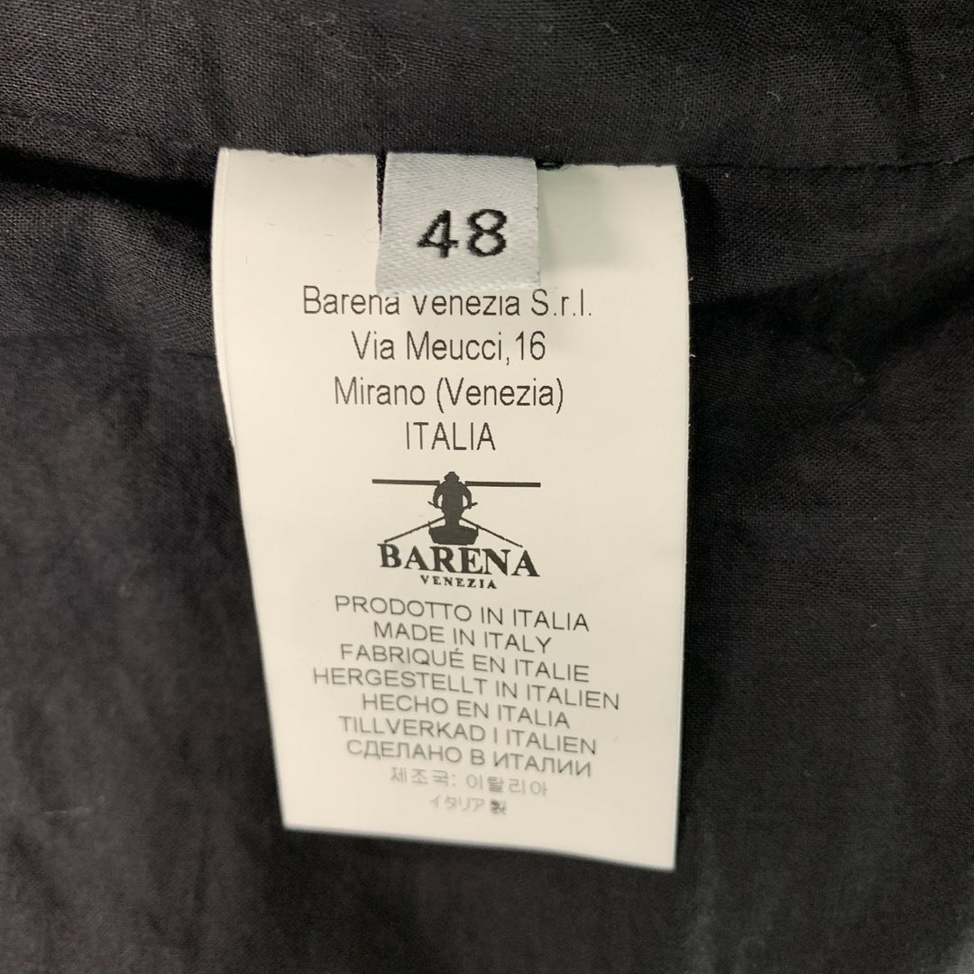 BARENA Chest Size 38 Grey Black Color Block Wool &  Polyamide Vest