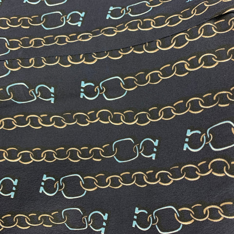 SALVATORE FERRAGAMO Talla 4 Abrigo con botones ocultos sin cuello de lana / seda azul marino