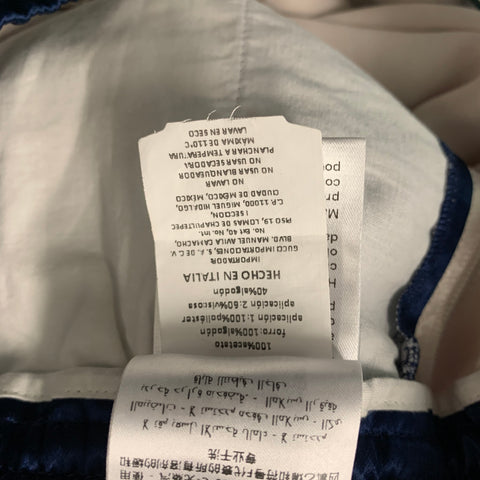 GUCCI Size M Blue Beige Color Block Acetate Athletic Shorts