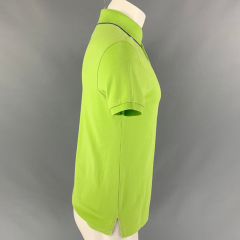 RALPH LAUREN Talla S Polo verde de algodón y elastano con un bolsillo