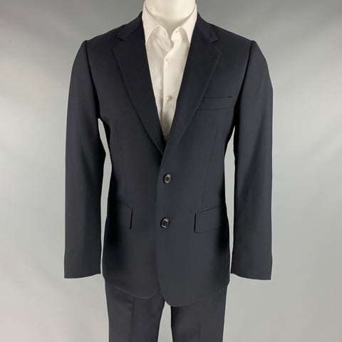 PAUL SMITH Taille 38 Costume à revers cranté en laine marine