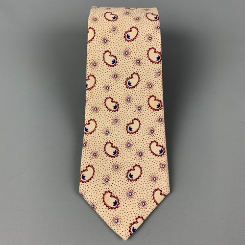 KENZO Cream Burgundy Dots Tie